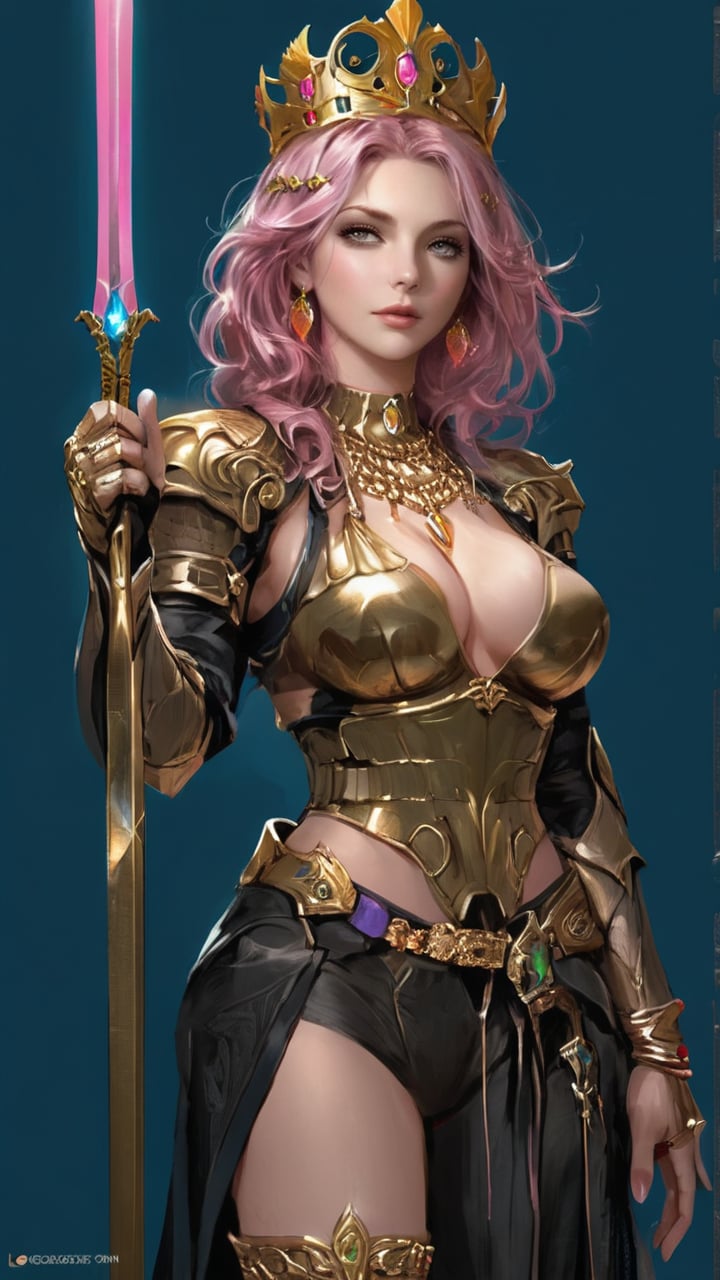 (((huge saggy natural breasts)))(sexy cleavage)(best quality), modelshoot style, (extremely detailed), Intricate lighting, High Details, Sharp focus, dramatic, photorealistic,(detailed pupils:1.3),Detailed face,(((Gorgeous huge gold necklace, gorgeous gold bracelets, gorgeous gold crown, gorgeous gold scepter, gorgeous gold belt、Gorgeous golden female armor))),(((pink Nipple))),((shiny gold)),((mystical)),(fantasy)((futuristic)),(semi-nude), pale skin, dark hair, ((tiny waist and wide hips)), outdoors,Sexy Pose,Striking Pose,sm4c3w3k,EpicArt,bsp,((slim)),thigh gap
,Pussy Close Up
,Pussy Close Up