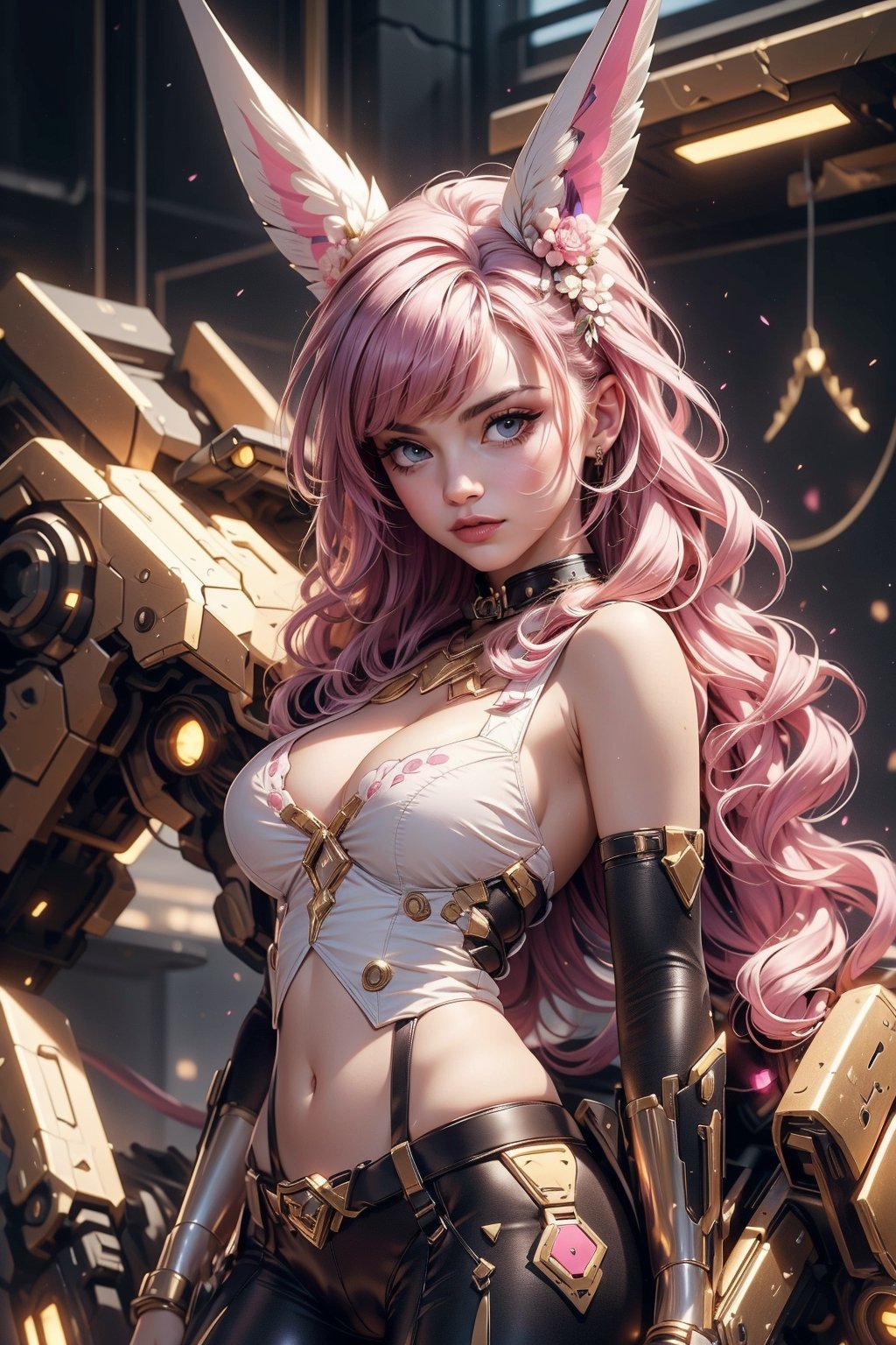 Ultra detailed, Full body visible,oung attractive indian teenage girl, a city,18 years old,(((Smile:1.1)), (extremely detailed CG unit 8k wallpaper, Masterpiece, Best quality, Ultra detailed),( The best lighting, Best shadow, yhair ribbon, pink ribbon, ribbon, (purple eyes:1.1), claw(weapon), claws, collar, pantyhose, talons, indoors, ((White ribbon sleeveless top: 1.5)), cleavage, navel
