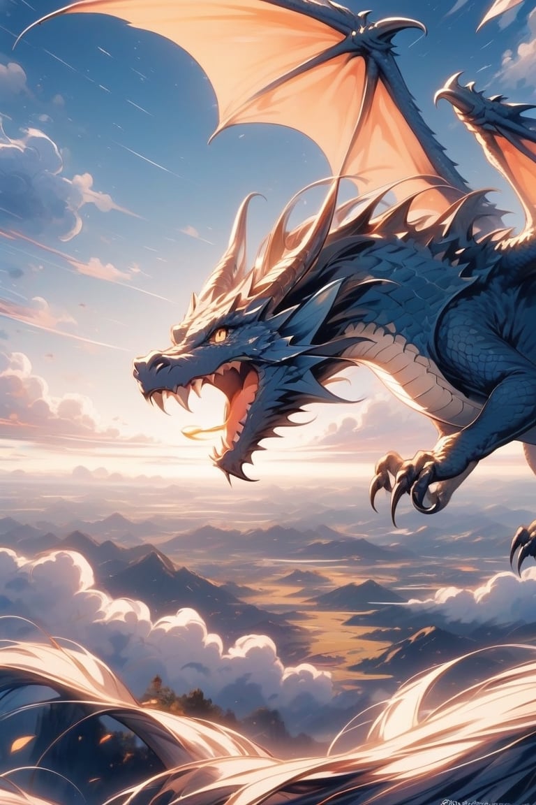 dragon,flying sky
