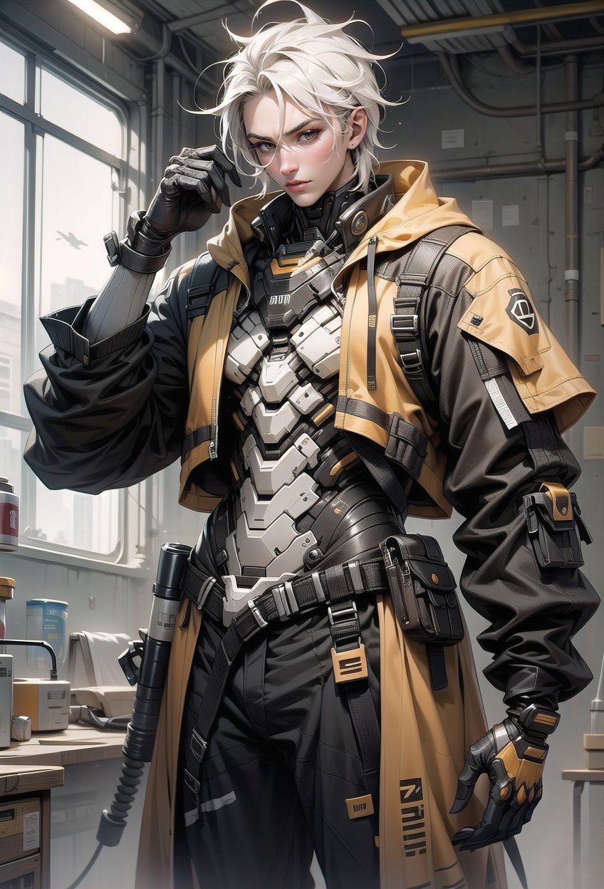 create a male character for a game,FUTURISTIC