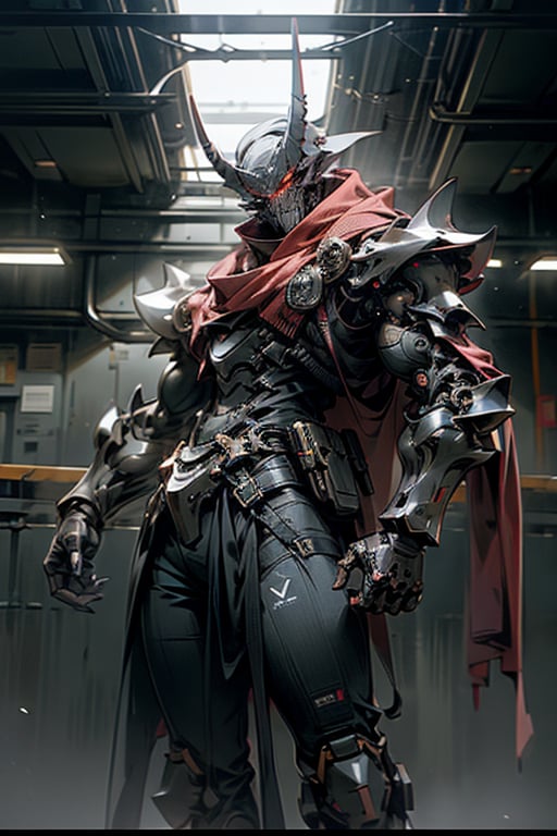 (masterpiece), best quality, ultra-detailed CG unity 8k wallpaper, high resolution, monster, demon, black armor, devil,Futuristic