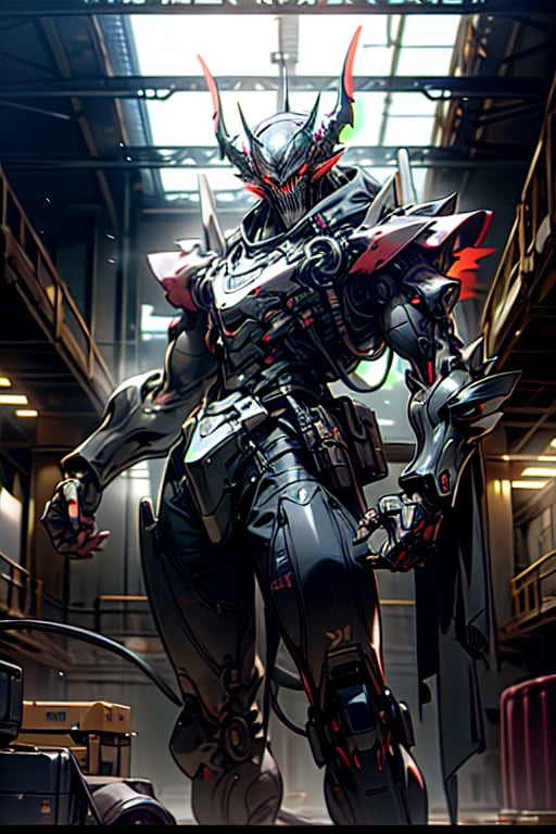 (masterpiece), best quality, ultra-detailed CG unity 8k wallpaper, high resolution, monster, demon, black armor, devil,Futuristic