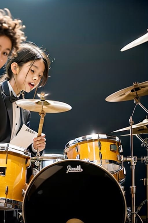 Playing drums in South Africa school students