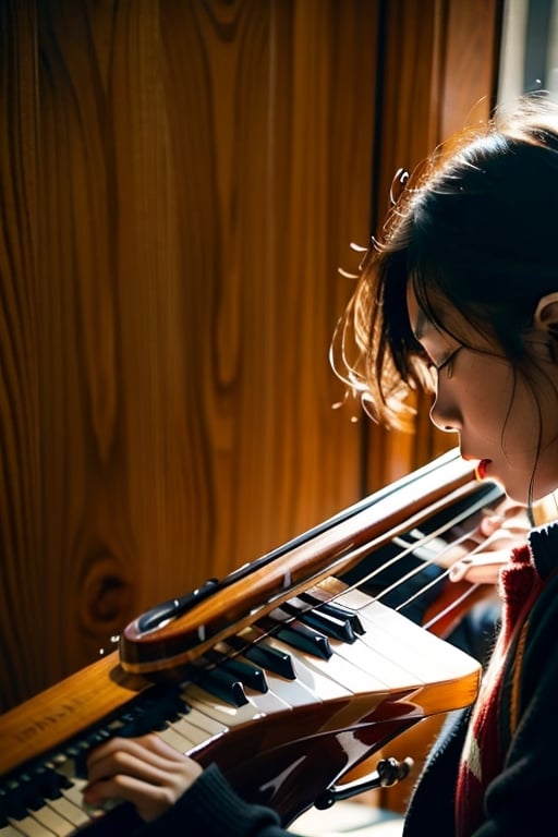 Playing music instrument in Americans school students