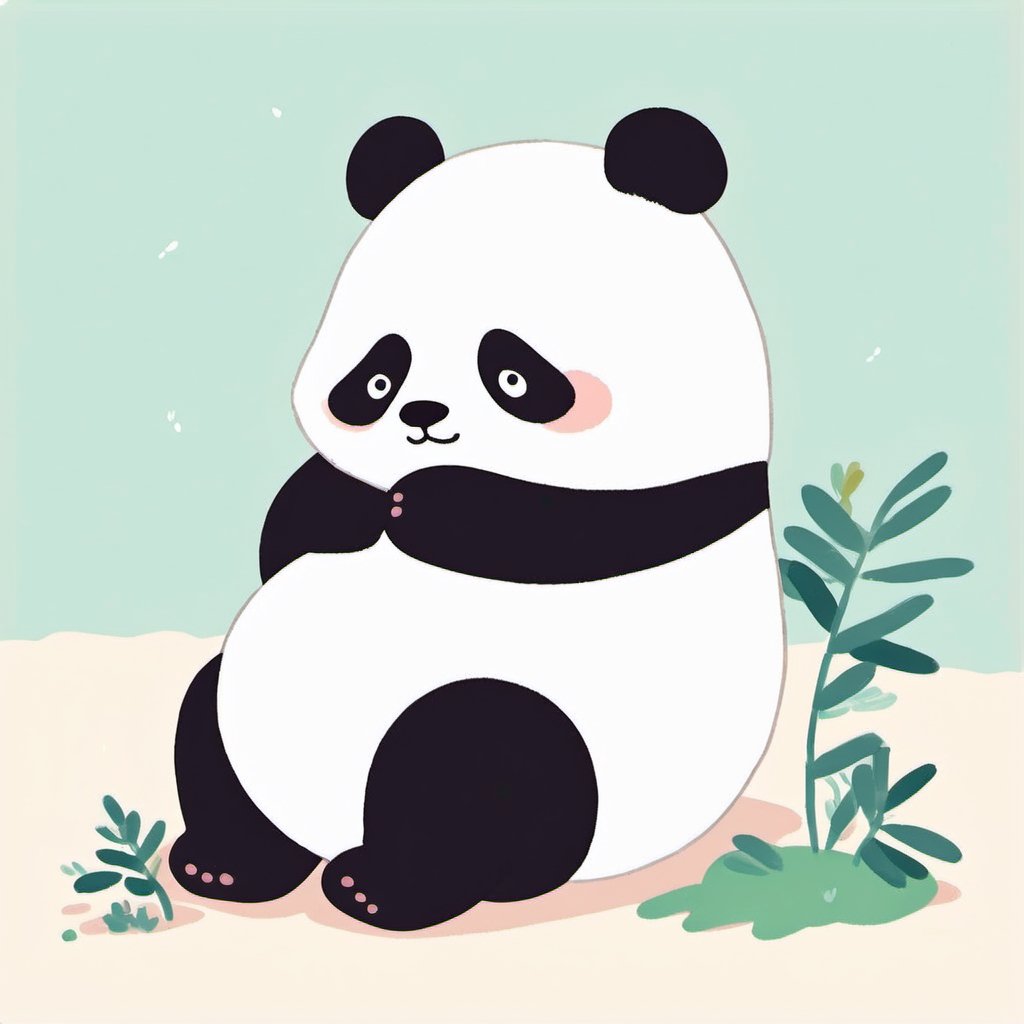  1panda,lie on,back on the ground,one leg with one foot,