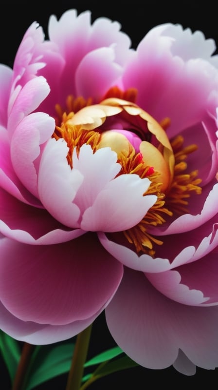 a peony flowers, colorful, high contrast, detailed,  full display 

high resolution,realistic,macro detail beautiful 

