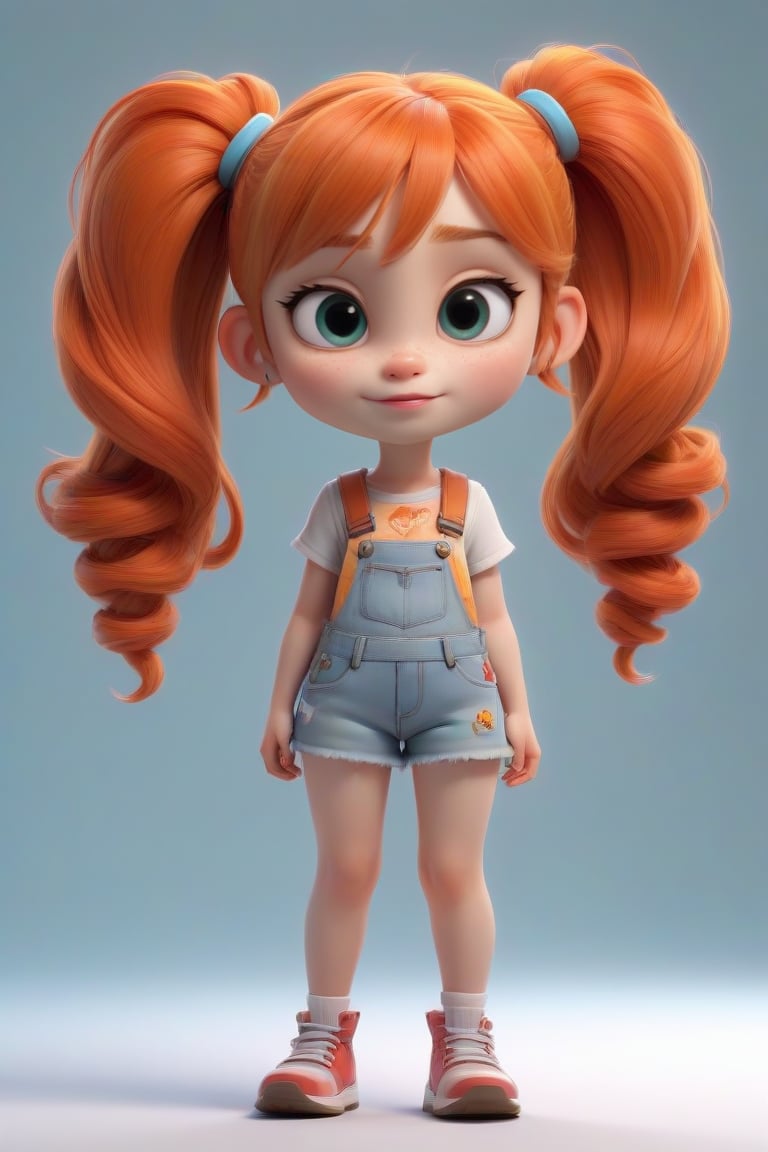 4d photographic image of full body image of a cute little chibi girl, surreal, orange red hair, vivid colours octane render trending on artstation, artistic photography, photorealistic concept art, soft natural volumetric cinematic perfect light, UHD white background, Dream House, Disney style, Disney Pixar style,score_9, modern Disney, SDXL,Cartoon,photo r3al,better photography,Beauty,1girl,Disneystyle,cartoon,mega twintails,undercut