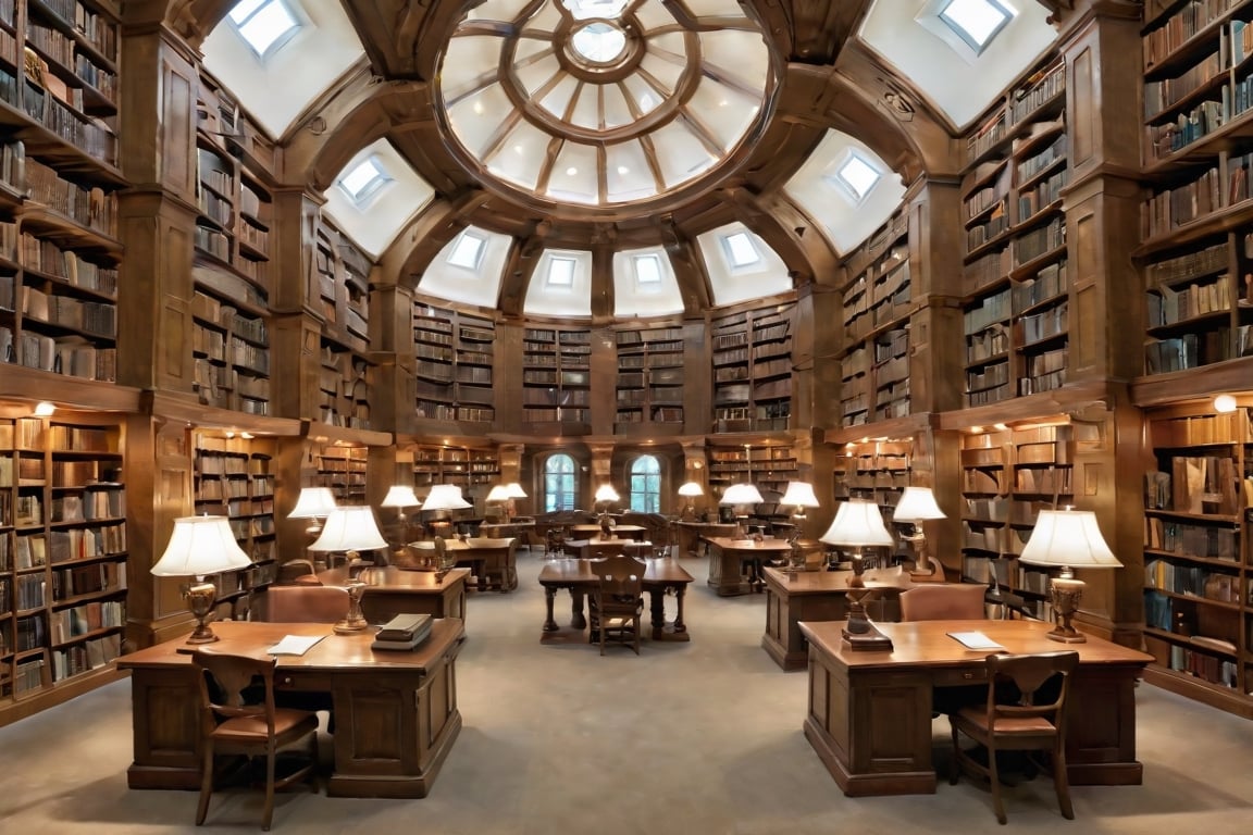 The library, an awe-inspiring temple of knowledge—an abode breathing a medley of rich oak woods, lavish leather covers, and luminous luminescence arising from a warren of daintily dimmed fixtures. People thrum with the sounds of whispers and page-turnings, studious tranquility flourishing against the undulating backdrop of minds blooming with new concepts and absorbed recollections. Sharing this sacred intellectual space are intermittent group studies and individual adventures in search of truth. As luck would have it, the librarian's station nearby offers an array of informational materials—bringing life to the essence of self-exploration for continuous voyagers.,more detail XL