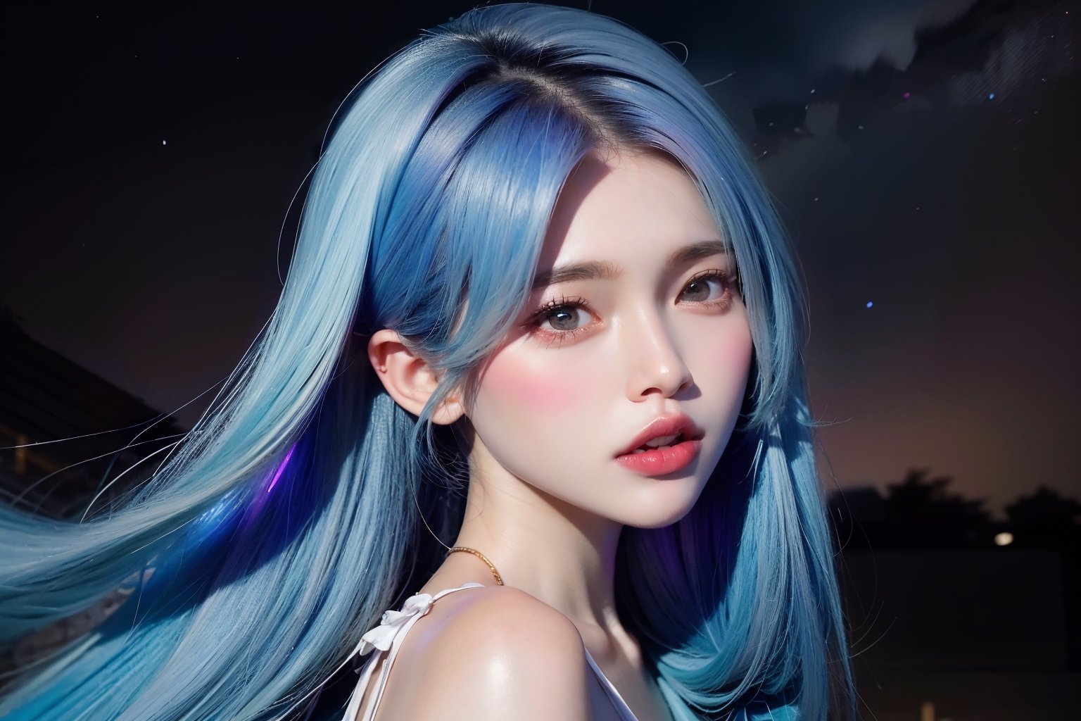 {{best quality}}, {{masterpiece}}, {{ultra-detailed}}, {illustration}, {detailed light}, {an extremely delicate and beautiful}, a girl, {beautiful detailed eyes}, stars in the eyes, messy floating hair, colored inner hair, Starry sky adorns hair, depth of field,mumu