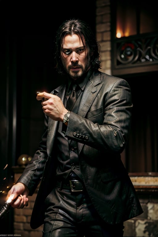 ((Panoramic and open wide shot)), masterpiece, excellent quality, 
perfect hands,epic running fast shooting machine gun with flames, photo realistic Keanu Reeves John Wick with pistol and machine gun , 
different weapons
knives, katanas, submachine guns, grenades, in a shootout with other men, thriller style, aggressive pose, modern black and white Gucci suit, armed gun, photorealistic, highly detailed, blurry photo, intricate, incredibly detailed, super detailed, gangster texture, detailed , crazy, soft lights and shadows