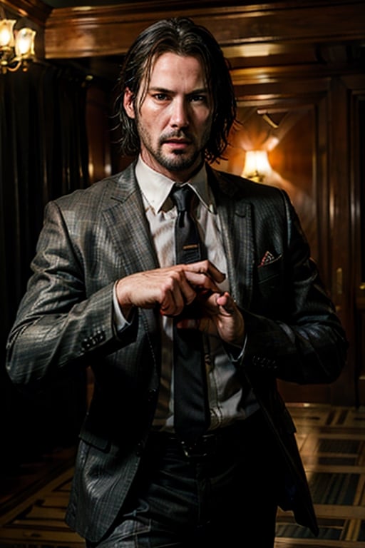 open wide shot, masterpiece, excellent quality, 
perfect hands,epic running fast shooting machine gun with flames, photo realistic Keanu Reeves John Wick with pistol and machine gun , thriller style, aggressive pose, modern black and white Gucci suit, armed gun, photorealistic, highly detailed, blurry photo, intricate, incredibly detailed, super detailed, gangster texture, detailed , crazy, soft lights and shadows