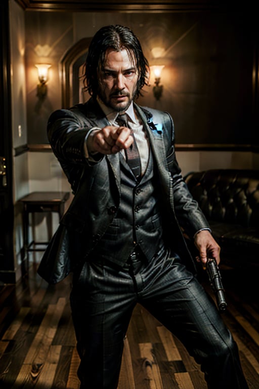 ((Panoramic and open wide shot)), masterpiece, excellent quality, 
perfect hands,epic running fast shooting machine gun with flames, photo realistic "John Wick",  with pistol and machine gun , 
different weapons
knives, katanas, submachine guns, grenades, in a shootout with other men, thriller style, aggressive pose, modern black and white Gucci suit, armed gun, photorealistic, highly detailed, blurry photo, intricate, incredibly detailed, super detailed, gangster texture, detailed , crazy, soft lights and shadows