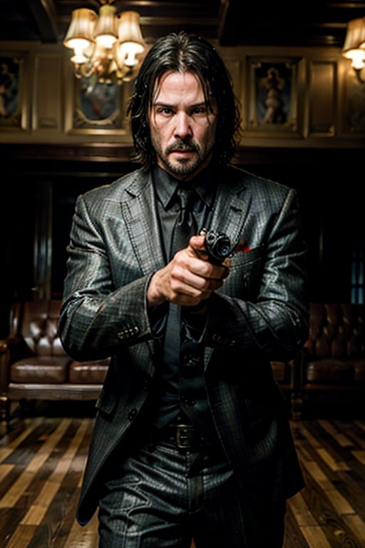 ((Panoramic and open wide shot)), masterpiece, excellent quality, 
perfect hands,epic running fast shooting machine gun with flames, photo realistic Keanu Reeves John Wick with pistol and machine gun , 
different weapons
knives, katanas, submachine guns, grenades, in a shootout with other men, thriller style, aggressive pose, modern black and white Gucci suit, armed gun, photorealistic, highly detailed, blurry photo, intricate, incredibly detailed, super detailed, gangster texture, detailed , crazy, soft lights and shadows