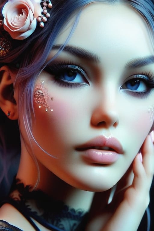 a stunning visual of a stunning female face,  women, Decora_SWstyle