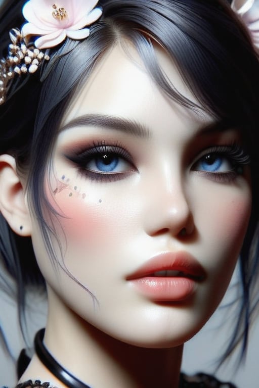 a stunning visual of a stunning female face,  women, Decora_SWstyle