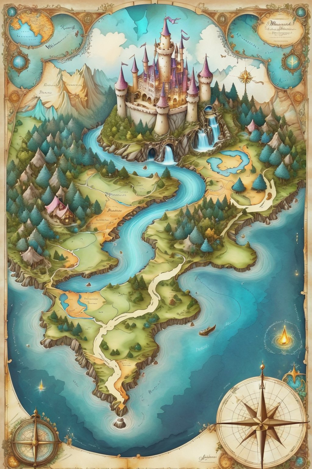 whimsical, magical, fatansy all combined,map