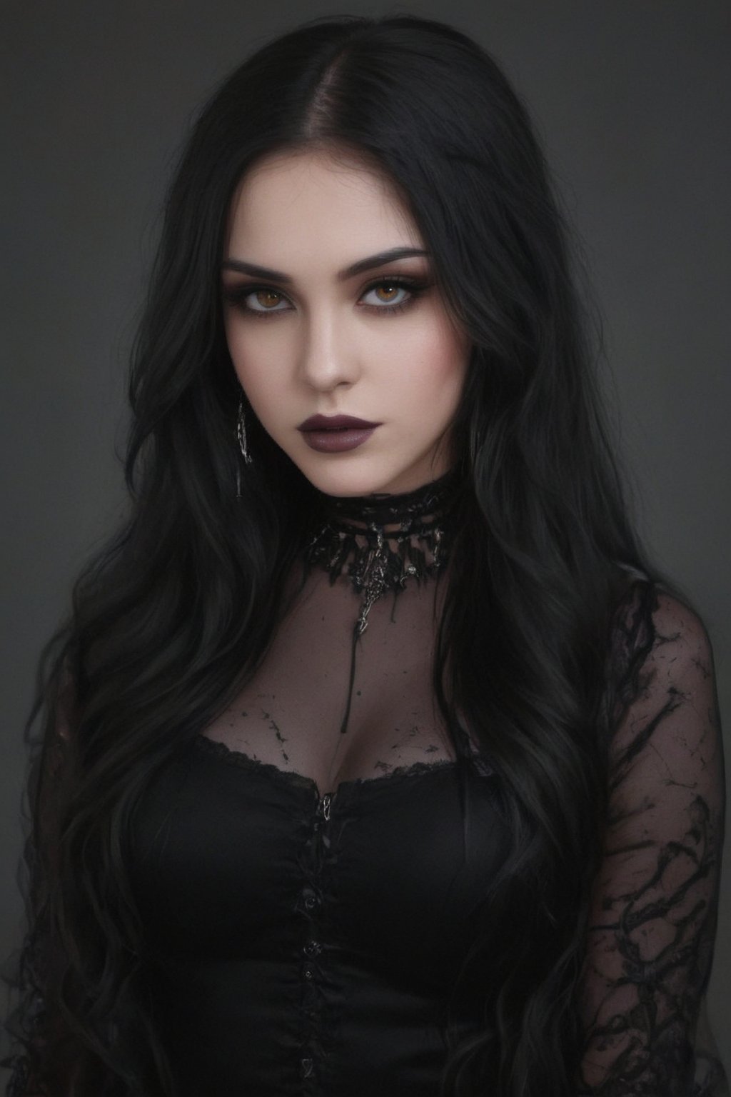 create a beautuful  stunning goth/gypsy female