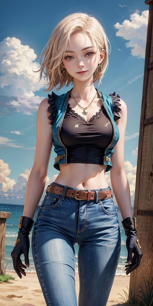 masterpiece, best quality, ultra-detailed, absurdres, Portrait of beautiful Android18DB, solo, earrings, jewelry, denim, smile, belt, vest, cloud, sky, day, pants, outdoors, gloves, necklace, jeans, rock,volumetric lighting, best quality, masterpiece, intricate details, tonemapping, sharp focus, hyper detailed, trending on Artstation, Toriyama Akira style
sketching , sketch