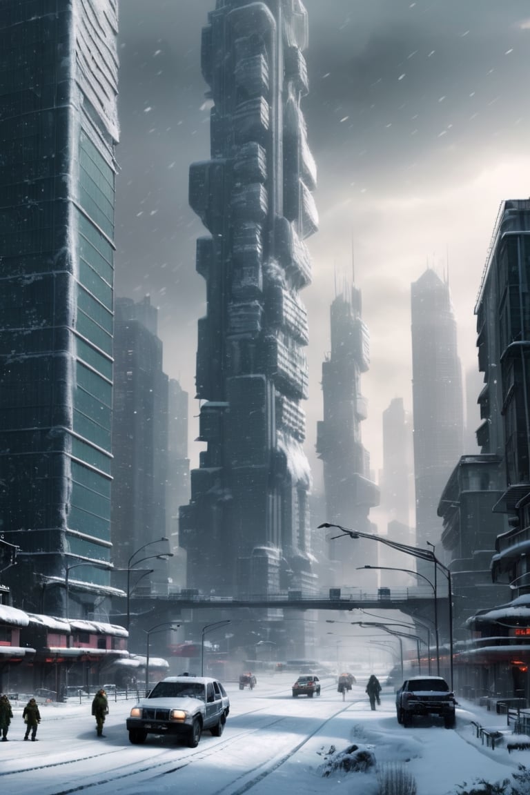 The winter of 2038 was brutal for the people of this fictional megacity.


