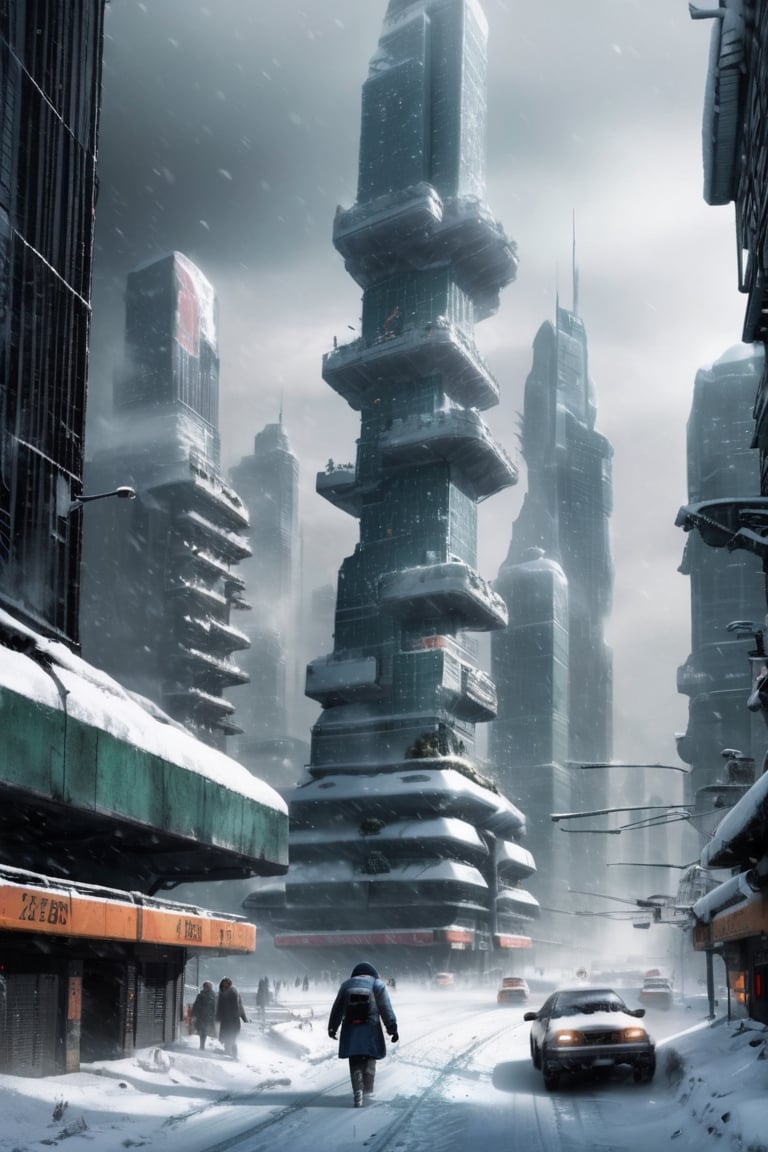 The winter of 2038 was brutal for the people of this fictional megacity.


