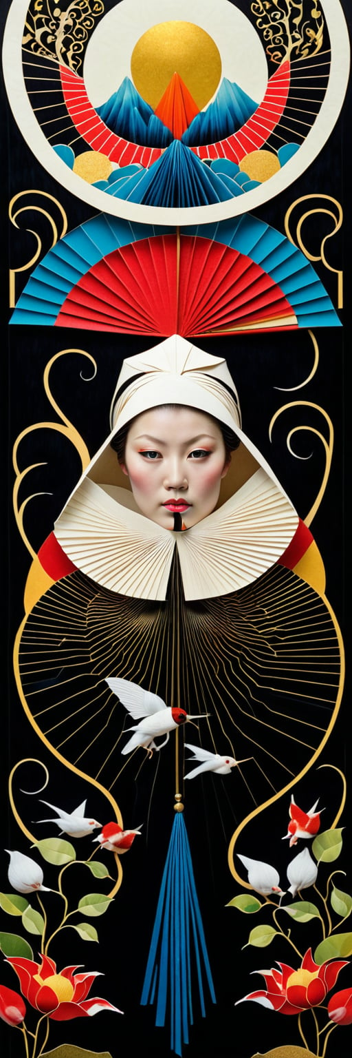 1 girl's face is Caucasian, photography in the style of detailed hyperrealism ,creature ,fantasy,James Christensen,bold lines,hyper detailed


(Kirigami representation, 3D, paper folding, paper cutting, Japanese, intricate, symmetrical, precision, clean lines : 1.3),
Ink Painting,1girl,God's Angle