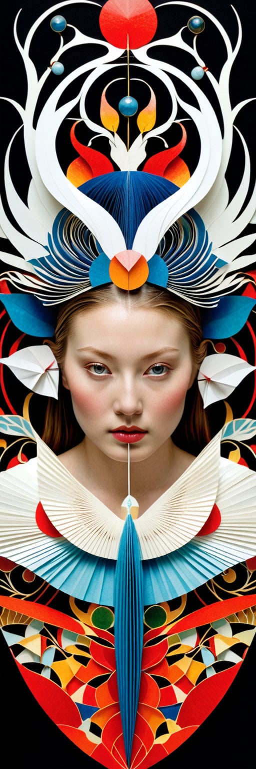 1 girl's face is Caucasian, photography in the style of detailed hyperrealism ,creature ,fantasy,James Christensen,bold lines,hyper detailed


(Kirigami representation, 3D, paper folding, paper cutting, Japanese, intricate, symmetrical, precision, clean lines : 1.3),
Ink Painting,1girl,God's Angle