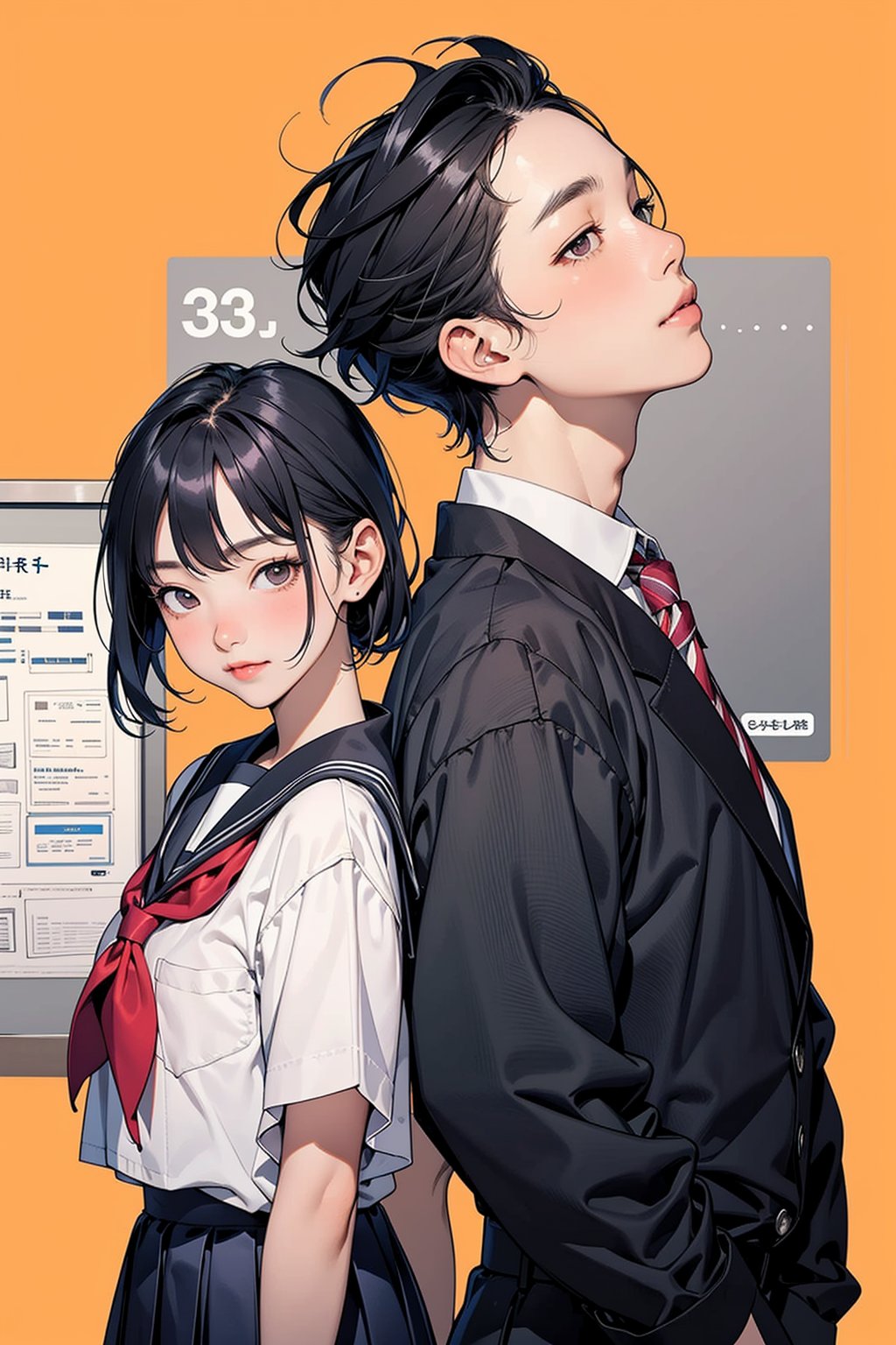 1man, 1girl, asian, high school, school uniform, teacher, student, school, age gap, realyuki0.3,Asian man,jp_school_uniform,komi_sch