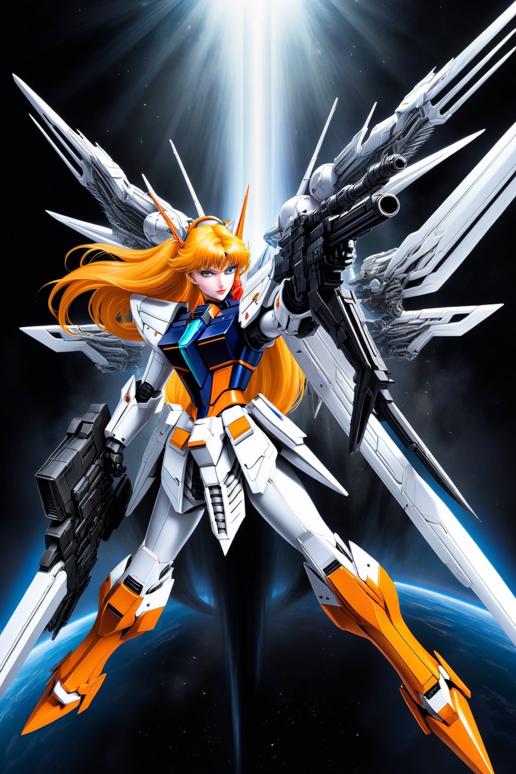 (Sailor Venus:2.5) (as a Gundam:2.5), Fighting in  space with a beam saber (H.R. Giger's Art Style:3)