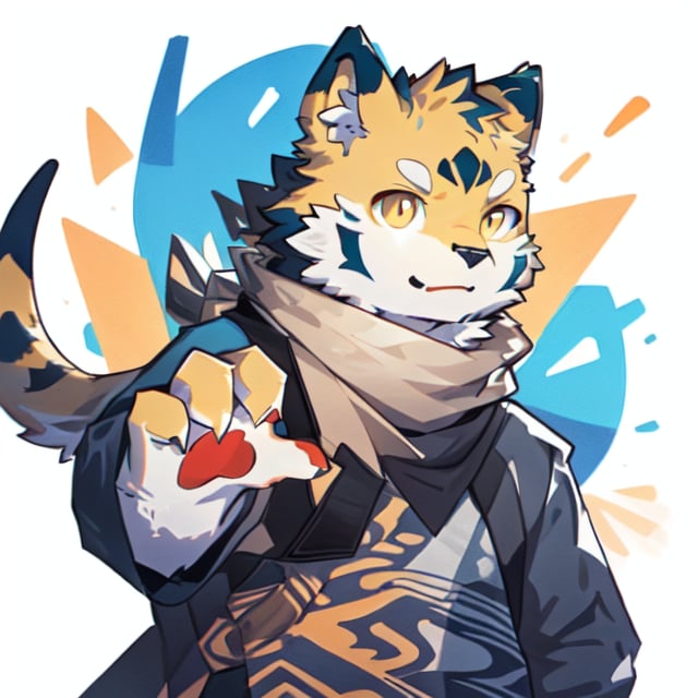 furry digital drawing, icon with this style, male,fanqiuhu