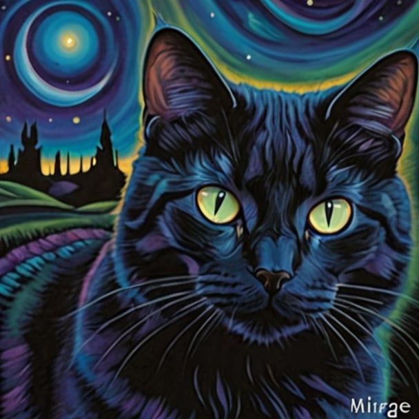 Mystical cat mirage