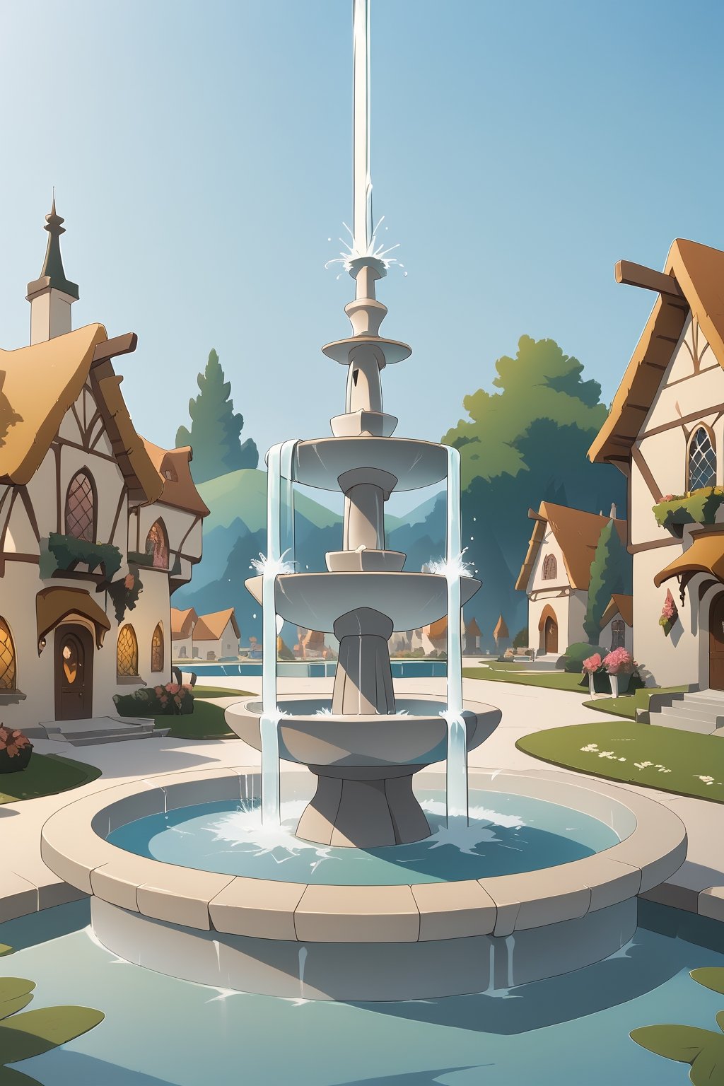 Elf village main fountain 