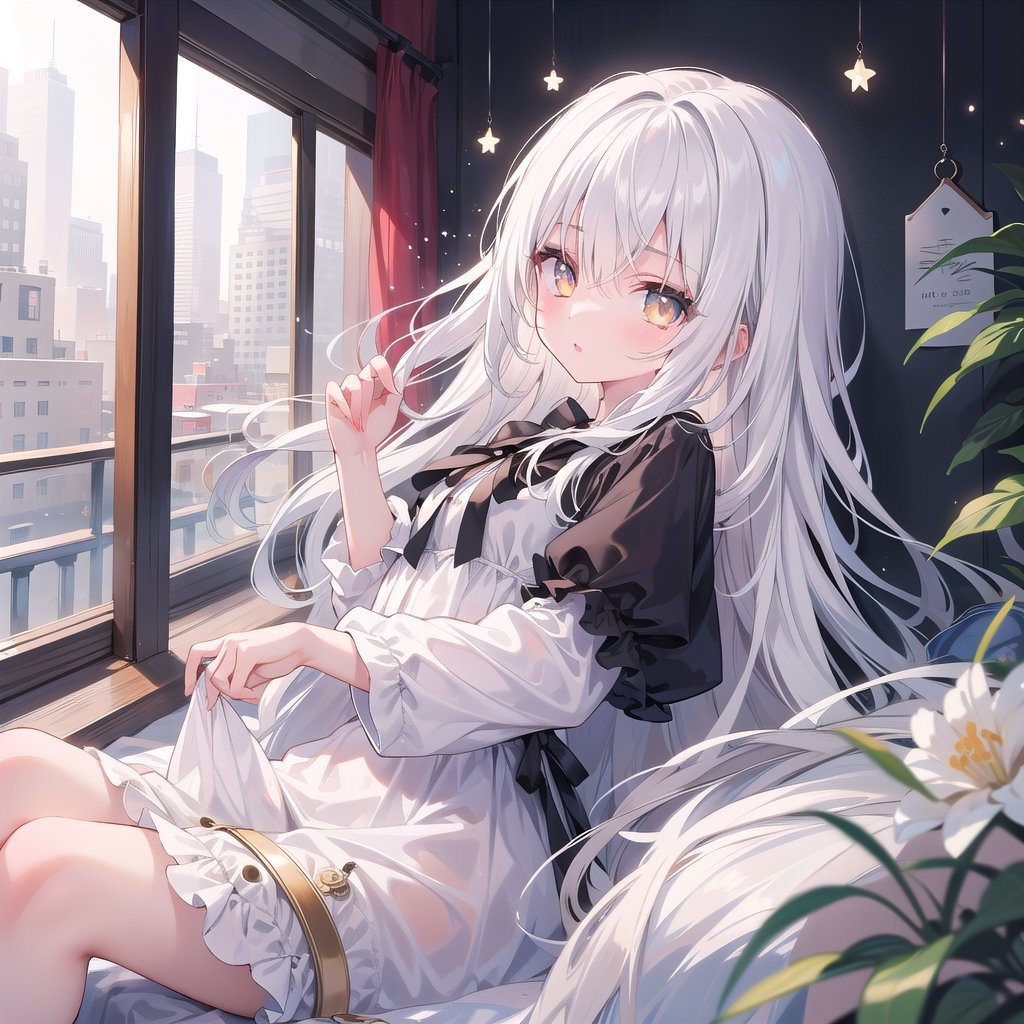 1 girl, white_hair, golden_eyes,