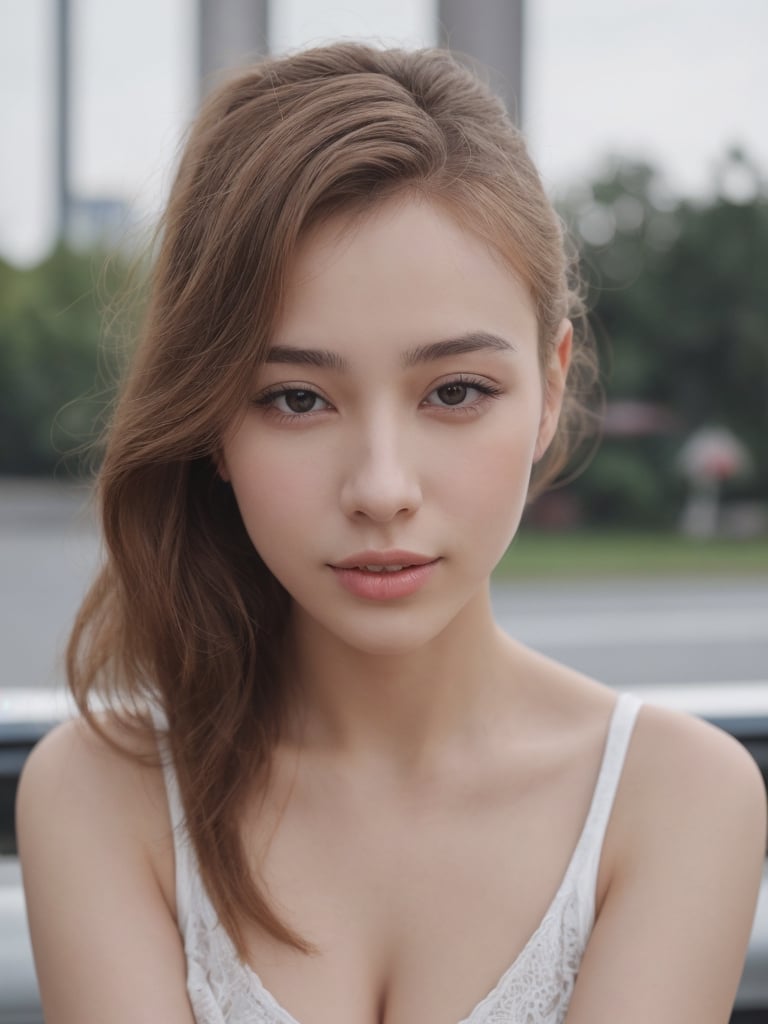 pretty russian mix korean girl in malaysia, 30 years old. Average body, bright honey eyes with sharp size, full lips, long eyelashes. Black, ponytail, soul and spiritual mentor. T-Shirts,cinematic,photorealistic,masterpiece,1 girl ,best quality