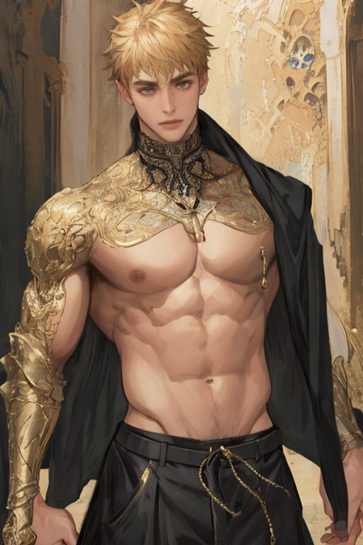 masterpiece, best quality, boy, solo, male, abdominal muscle,1boy, intricate details,1guy,1girl