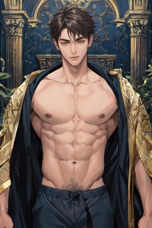 masterpiece, best quality, boy, solo, male, abdominal muscle,1boy, intricate details,1guy,