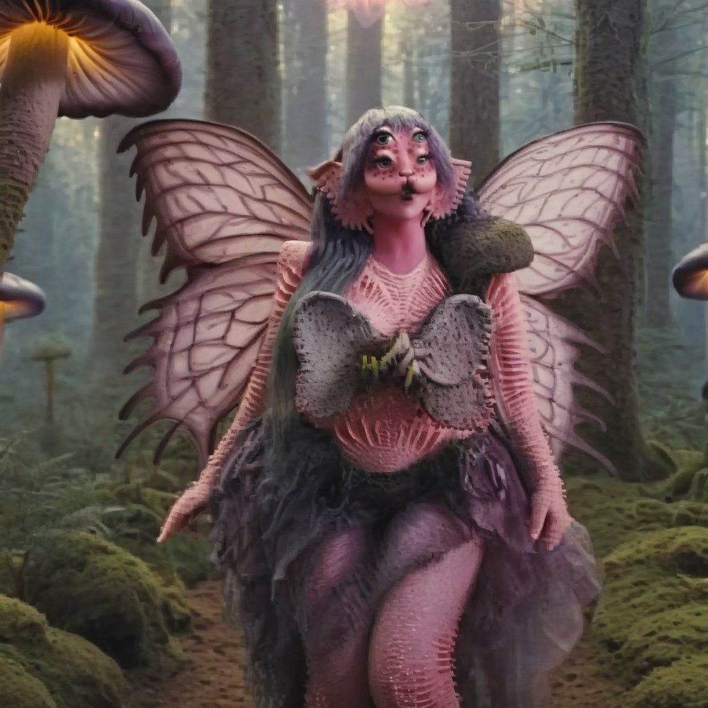 Prompt: Pink and purple makeup, gorgeous makeup, 3 girls in the middle of the forest, mushrooms, fairy dance, four eyes, Full body, dark pink short curly hair, cured and detailed outfit, her hair is long and wavy, her hair is long, 4k, 18k, hairstyle, perfect face, Melanie, Adele, Long hair, masterpiece high quality 18K, Hyperrealism, Realistic vision, rosy cheeks, realistic woman, a girl, Woman, best quality, woman, high quality, good lighting, A woman , fairy00, Long hair, Pink skin, four eyes, Fancy, model, A woman. Pink and purple makeup, gorgeous makeup, long train skirt, forest00, pink skin, four eyes, Full body, two girls, dark pink short curly hair, cured and detailed outfit, her hair is long and wavy, her hair is long, 4k , 18k, hairstyle, perfect face, Melanie, Adele, Long hair, masterpiece high quality 18K, Hyperrealism, Realistic vision, rosy cheeks, realistic woman, a girl, Woman, best quality, woman, high quality, good lighting, A woman, trio00, Long hair, Pink skin, four eyes, Fancy, model, A woman,Big Quality, Masterpiece, High Quality,Melanie Martinez, Beautiful, 3girls,4 eyes, Nymph, Pink Skin