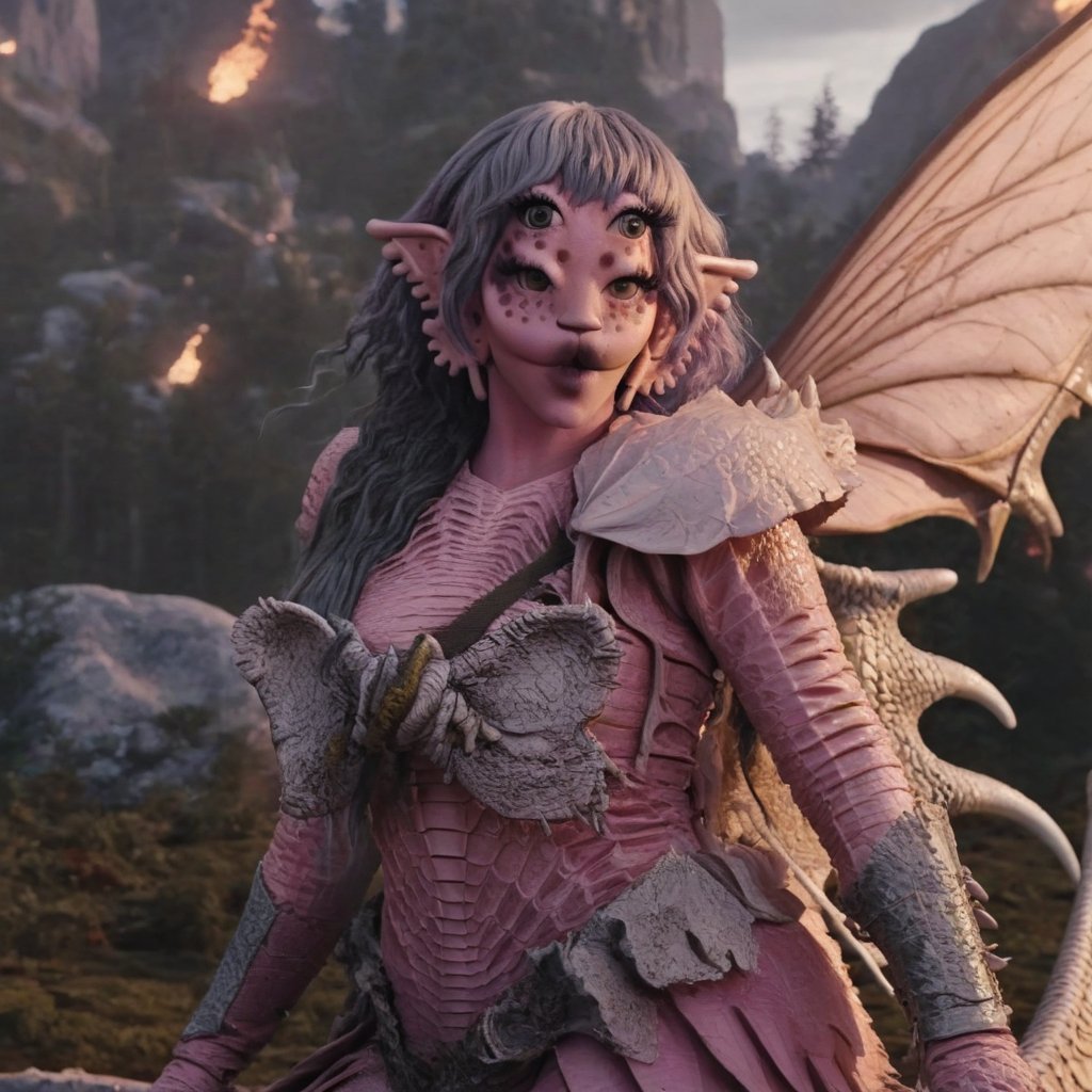 Pink and purple makeup, gorgeous makeup, a girl who is on top of a big pink dragon while there is fire all over the place, the girl wears armor and in her right hand she has a sword, four eyes, Full body, dark pink short curly hair, cured and detailed outfit, her hair is long and wavy, her hair is long, 4k, 18k, hairstyle, perfect face, Melanie, Adele, Long hair, masterpiece high quality 18K, Hyperrealism, Realistic vision, rosy cheeks, realistic woman , a girl, Woman, best quality, woman, high quality, good lighting, A woman, dragon00, Long hair, Pink skin, four eyes, Fancy, model, A woman. Pink and purple makeup, gorgeous makeup, long train skirt, sword00, pink skin, four eyes, Full body, a girl, dark pink short curly hair, cured and detailed outfit, her hair is long and wavy, her hair is long, 4k , 18k, hairstyle, perfect face, Melanie, Adele, Long hair, masterpiece high quality 18K, Hyperrealism, Realistic vision, rosy cheeks, realistic woman, a girl, Woman, best quality, woman, high quality, good lighting, A woman, armor00, Long hair, Pink skin, four eyes, Fancy, model, A woman,Big Quality, Masterpiece, High Quality,Melanie Martinez, Beautiful, 1girl,4 eyes, Nymph, Pink Skin