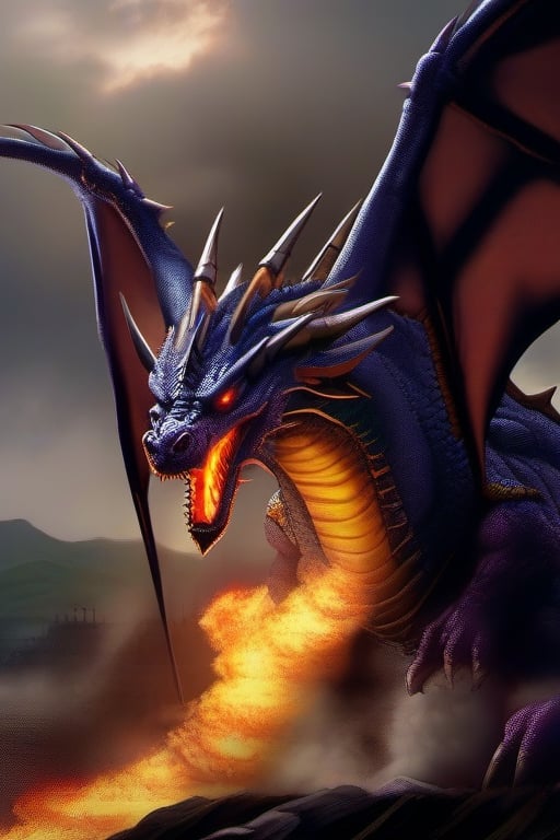 Mega dragon în a apocalipse of purcel fire