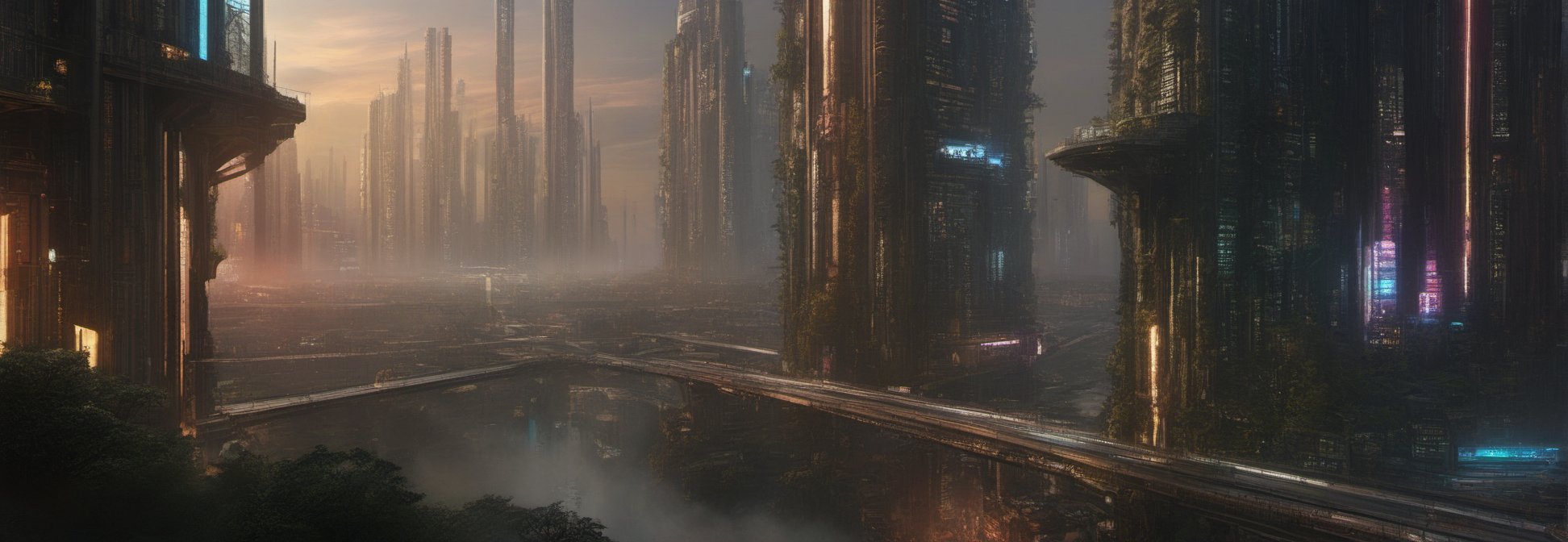 ((((Forest:1.6)))),((((Ecumenopolis_futuristic_cyberpunk_Sci-fi_megacities:1.6)))),((((Sci-Fi_highways_cities:1.6)))),((((many_of_small_futuristic_skyscrapers:1.5)))),(((((underground_cities:1.6))))), concept art, artstation, DeviantArt, holographic, unreal engine 5, matte painting, digital painting by greg rutkowski and benjamin bardou, artstation, ultra high quality, ultra highly resolution, aesthetic painting, hyperrealism, surrealistic, intense shadow, intricape detailed, UHD-RESOLUTION,background,night city,cyberpunk style,Ecumenopolis City,year3024,Gigantic futuristic city,Enormous City,dappled sunlight,ruanyi0715,dark