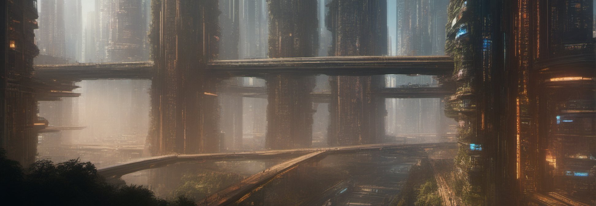 ((((Forest:1.6)))),((((Ecumenopolis_futuristic_cyberpunk_Sci-fi_megacities:1.6)))),((((Sci-Fi_highways_cities:1.6)))),((((many_of_small_futuristic_skyscrapers:1.5)))),(((((underground_cities:1.6))))), concept art, artstation, DeviantArt, holographic, unreal engine 5, matte painting, digital painting by greg rutkowski and benjamin bardou, artstation, ultra high quality, ultra highly resolution, aesthetic painting, hyperrealism, surrealistic, intense shadow, intricape detailed, UHD-RESOLUTION,background,night city,cyberpunk style,Ecumenopolis City,year3024,Gigantic futuristic city,Enormous City,dappled sunlight,ruanyi0715,dark