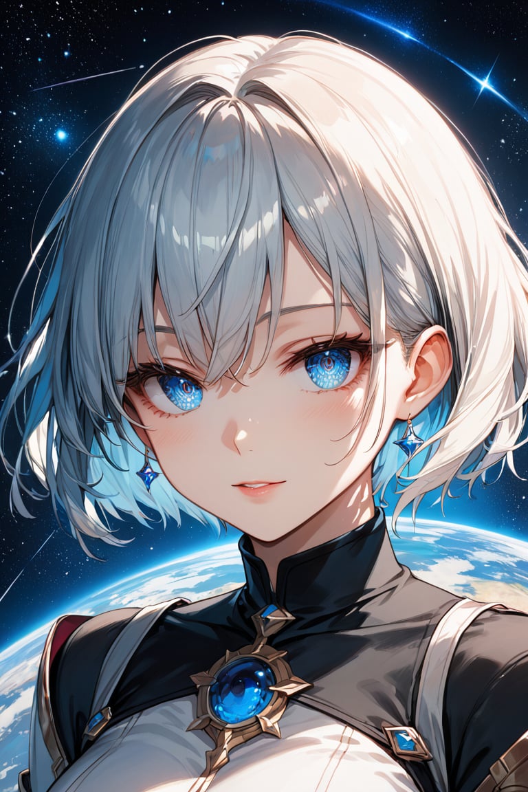 Beautiful Eyes,space in eyes,source_anime,score_7_up,score_8_up,score_9, (masterpiece),(Highest quality),(High resolution),(Very detailed),close up