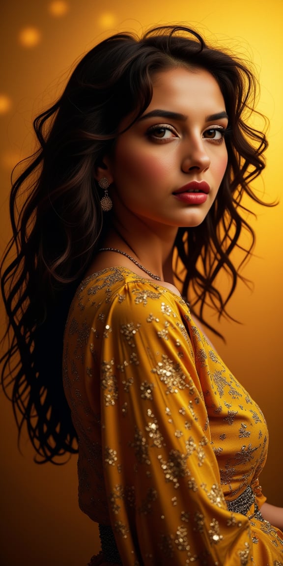 A portrait of a Byzantine style girl with golden background. (masterpiece, top quality, best quality, official art, beautiful and aesthetic:1.2), (1girl:1.4), portrait, extreme detailed, highest detailed, simple background, 16k, high resolution, perfect dynamic composition, bokeh, (sharp focus:1.2), super wide angle, high angle, high color contrast, medium shot, depth of field, blurry background,