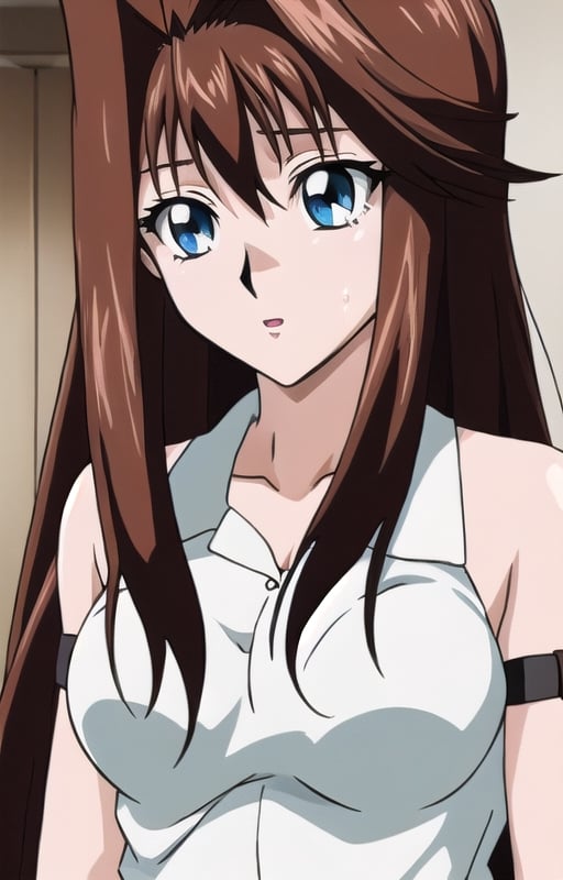 anzu mazaki , dsod, hair brown, blue eyes, long hair, long hair, play, matsh, , long hair, 