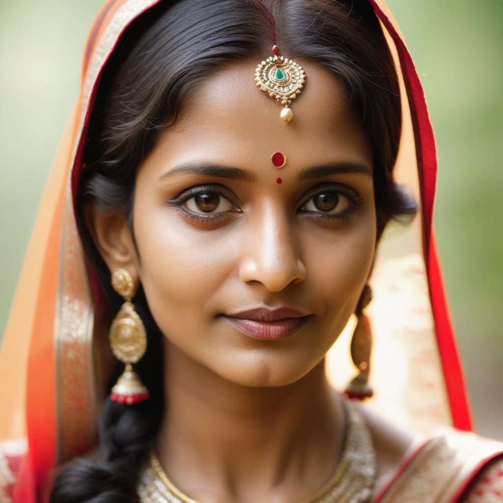 Portrait of A beautiful indian woman