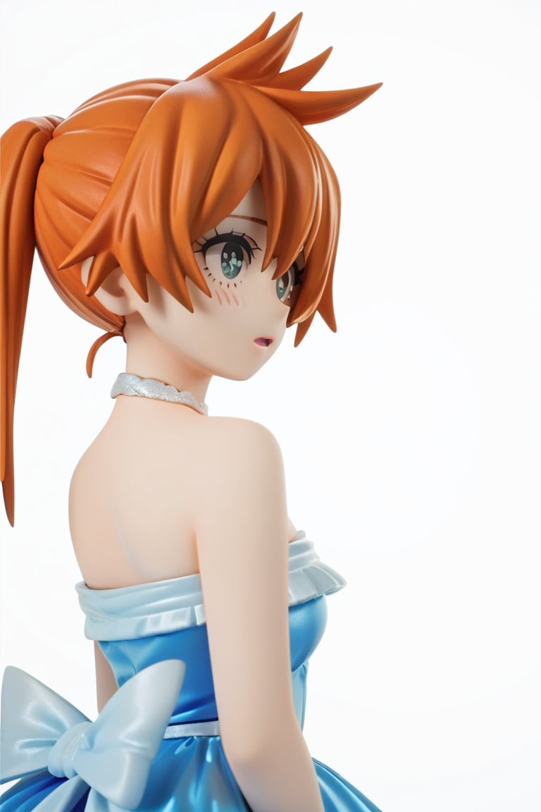 score_9, score_8_up, score_7_up, score_6_up, score_5_up, score_4_up, BREAK, , 1girl, Kendo, orange hair, green eyes, pageant dress, blue dress, strapless, 

,(( white background, blank background))