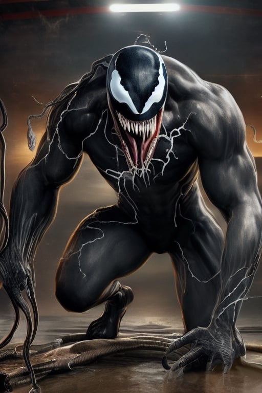 masterpiece, best quality, realistic, 8k, UHD, Venom