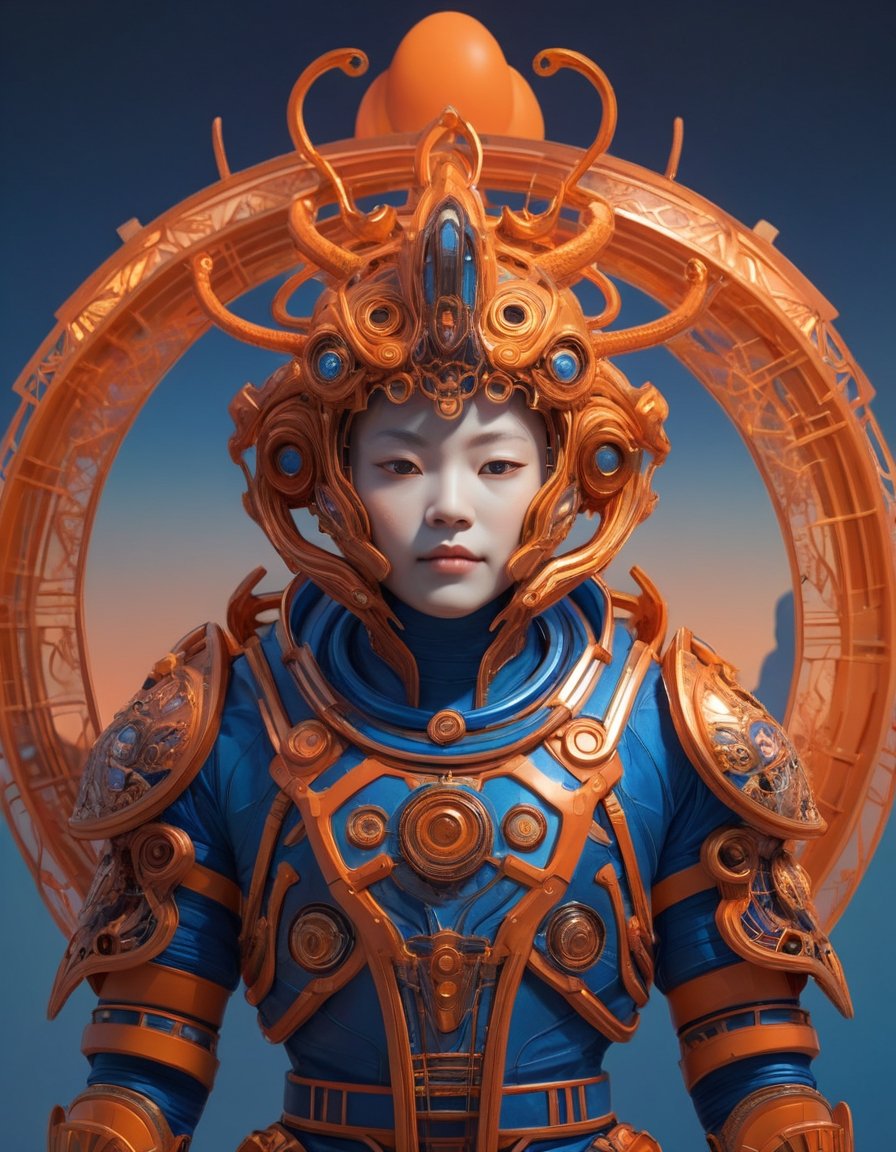 a beautiful rendition of astronaut,insanely detailed and intricate,copper  ratio,hypermaximalist,matte,cinematic,James  froud,ross tran,,LuxTechAI ,,monster ,TransformersStyle 
Budha lotus pose barong goodness good  icon  samurai blue marine orange sun set
