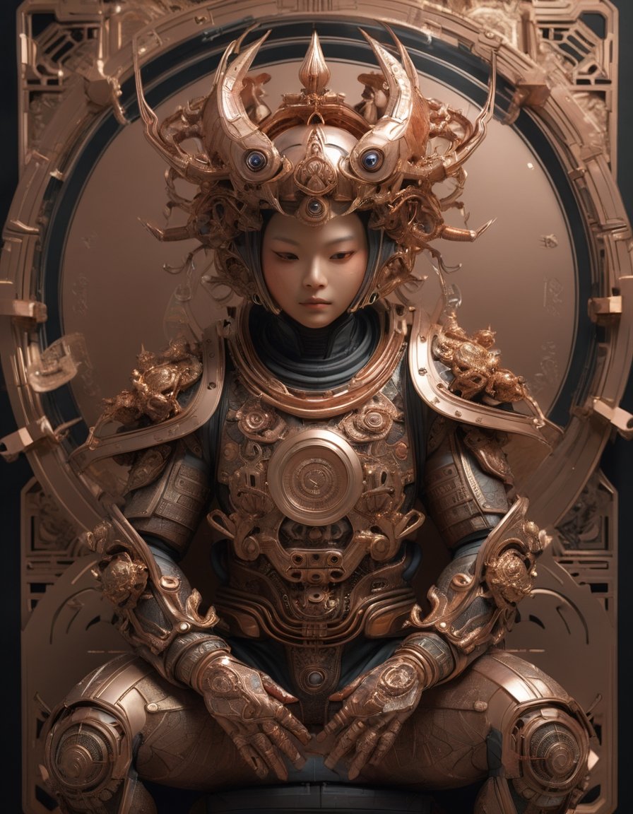 a beautiful rendition of astronaut,insanely detailed and intricate,copper  ratio,hypermaximalist,matte,cinematic,James  froud,ross tran,,LuxTechAI ,,monster ,TransformersStyle 
Budha lotus pose barong goodness good  icon  samurai