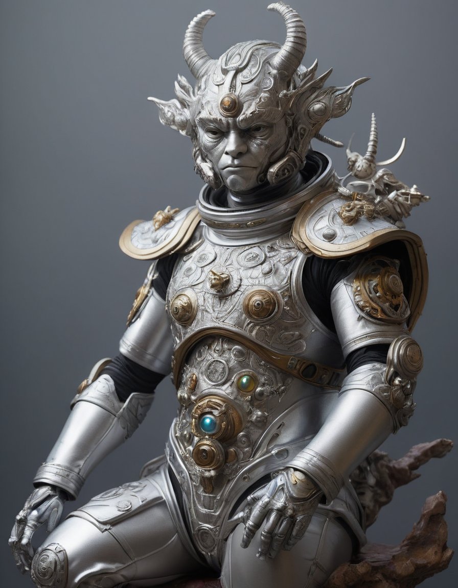 a beautiful rendition of astronaut,insanely detailed and intricate]silver   ratio,hypermaximalist,matte,cinematic,James  froud,ross tran,,LuxTechAI ,,monster ,TransformersStyle 
Budha lotus pose barong goodness good  icon  samurai