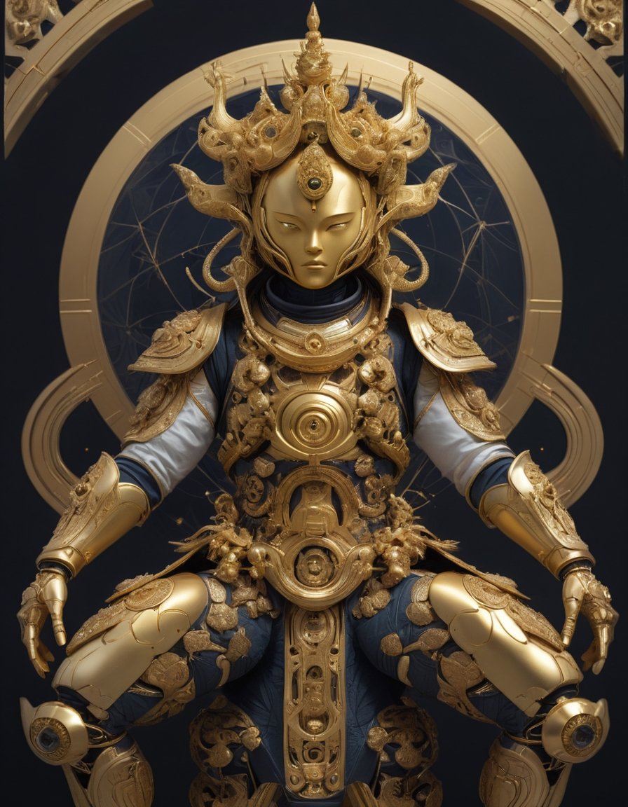 a beautiful rendition of astronaut,insanely detailed and intricate,golden ratio,hypermaximalist,matte,cinematic,James  froud,ross tran,,LuxTechAI ,,monster ,TransformersStyle 
Budha lotus pose barong goodness good  icon  samurai